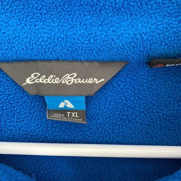 Eddie Bauer Mens Polartec Sweatshirt TXL Fleece Pullover 1/2 Zip Firs - Picture 3 of 6